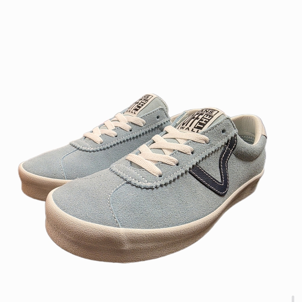 Vans Light Blue and Cream Sneakers